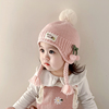 婴儿帽子秋冬季女宝宝儿童针织毛线帽女童冬天护耳保暖防风公主帽