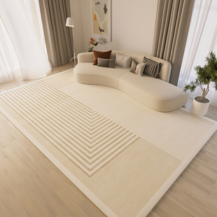 法式客厅地毯现代轻奢茶几毯侘寂风简约北欧沙发，家用床边毯地垫