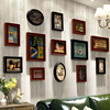 客厅装饰画餐厅美式复古壁画沙发，背景墙壁组合挂画创意墙面装饰品