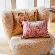 轻奢法式抱枕复古风美式高级感客厅沙发靠枕欧式粉色靠垫套