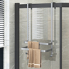 浴室毛巾架免打孔淋浴房置物架，卫生间玻璃门架子挂杆浴巾架悬挂式