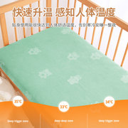 婴儿床床笠婴童秋冬加厚牛奶，绒床单新生，儿童拼接床床垫套