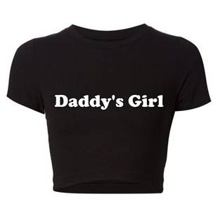 funnydaddy'sgirlwomencroptop性感露脐短袖t恤女短袖上衣