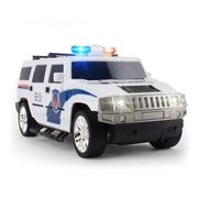 方向盘遥控警车汽车模型仿真儿童玩具车可充电警公安车110男孩特