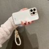 电镀白色珍珠挂链iphone15promax适用苹果14pro手机壳，13超薄12promax全包，软硅胶xsxr网红保护套女款潮