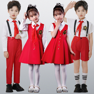 六一儿童合唱服演出服，幼儿园红领巾朗诵服装，中小学生合唱团表演服