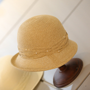 候鸟 防晒草帽出游夏季轻便可折叠优雅俏皮女士时尚帽子遮阳帽子