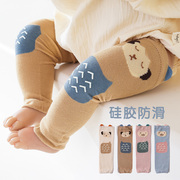 婴儿护膝夏季薄款长筒，爬行袜室内防滑护腿新生儿宝宝防蚊棉质腿套