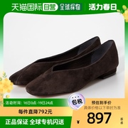 日本直邮Daniella & GEMMA 方头芭蕾舞鞋（深棕色）单鞋脚蹬