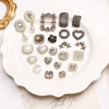 韩国复古珍珠水钻合金配饰，diy发饰品配件，手工自制发夹发卡材料