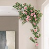 仿真玫瑰花藤蔓假花藤条，客厅室内阳台空调管道庭院，装饰墙壁挂绿植
