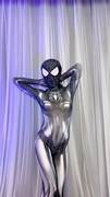 超凡蜘蛛侠紧身衣连体，女款开裆黑色大码成人，cosplay抖音网红同款