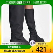 香港直邮潮奢 ASOS 女士Carla 设计宽版粗跟平底及膝靴子(黑色)