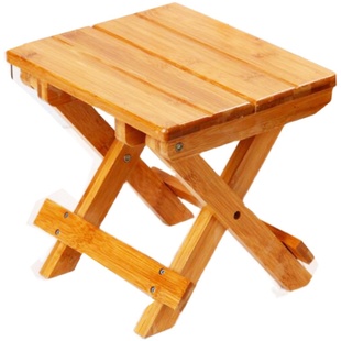 实木楠竹折叠凳子便携式家用实木马扎户外钓鱼椅小板凳小凳子方凳