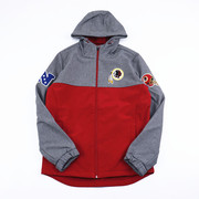 橄榄球华盛顿红皮夹克男冬季加绒复合绒运动风衣跑步防风男士外套