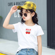 女童短袖t恤韩版童装夏季洋气儿童棉体半袖中大童T恤夏装短袖