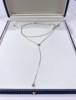 DIY珍珠配件长款70CM纯银可调节抽拉蛇骨项链 半成品空拖