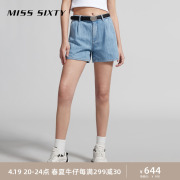 misssixty2024夏季浅色，牛仔短裤女含天丝，复古百搭休闲丹宁风