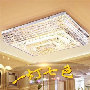 客厅灯全组合套餐灯具长方形音乐水晶灯2024LED吸顶灯主卧灯