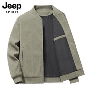 Jeep吉普夹克男士春季潮牌美式复古棒球服工装运动休闲防风外套男