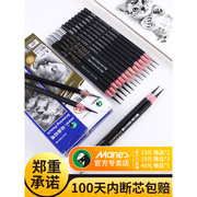 马利铅笔素描绘画碳笔初学者速写2h6b8b14b炭笔，软中硬绘图2比4b美