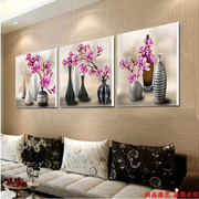 抽象简约花瓶客厅装饰画，三联餐厅画沙发背景墙画卧室，墙画无框挂画