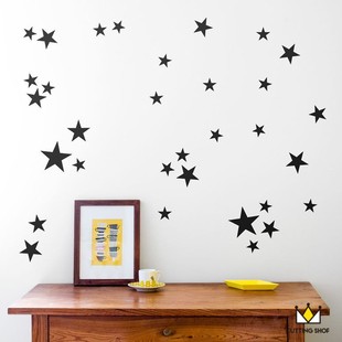 ins五角星星满天星星墙贴儿童，房间装饰屋顶可移除墙贴纸墙面贴纸