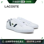 韩国直邮lacoste跑步鞋，lacostelacoste轻便鞋侧面线条白