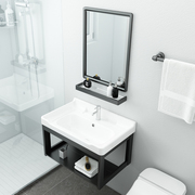 洗脸盆镜子组合现代卫生间厕所小户型，浴室一体洗漱盆面盆池壁挂式