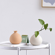 简约现代小清新创意，绿萝水养小号窄口日式水培花瓶陶瓷桌面装饰品