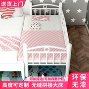 拼接床铁艺儿童床带护栏，婴儿小床女孩公主，床男孩单人床加宽床边床