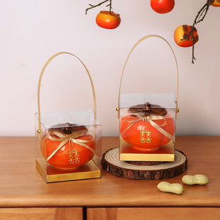 柿柿如意柿子罐结婚喜糖盒婚礼，伴手礼创意实用订婚成品陶瓷礼盒