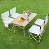景彩户外桌椅套装，便携式户外野餐桌露营桌椅，折叠桌椅套装jc51