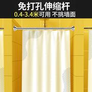 加厚304不锈钢毛巾杆浴室，晾衣杆放衣服架子窗帘杆，可伸缩衣柜杆