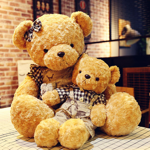 毛绒玩具情侣泰迪熊公仔压床布娃娃大号抱抱熊玩偶一对结婚礼物女