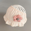 婴儿囟门帽子夏季薄款纯棉胎帽女宝宝，满月可爱护囟门帽新生儿护头