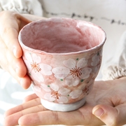 日本进口樱花陶瓷饭碗釉下彩日式小碗餐具马克杯茶杯小号甜品碗