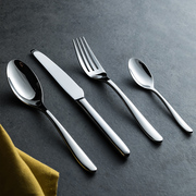 不锈钢304叉勺四件套，高档欧式西餐厅，餐具家用吃牛排叉两件套