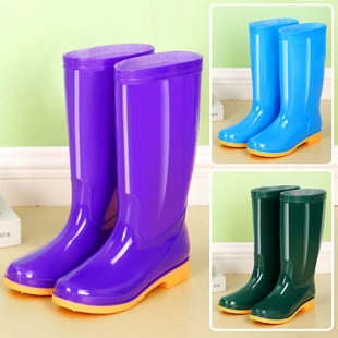 四季高筒女雨鞋加棉保暖防滑水鞋雨天外穿防水鞋中筒成人雨靴胶鞋