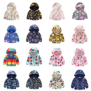 男女童夹克衫春秋季薄款带帽宝宝可爱时尚拉链，衫中小童儿童外套