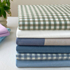 日式全棉水洗棉床单单件纯色，纯棉被单床笠学生单人宿舍三件套