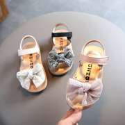 女童凉鞋夏季小童宝宝，鞋幼儿园软底1-2岁婴儿学步鞋公主凉鞋