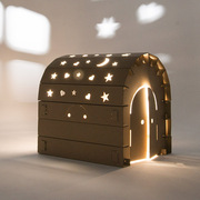 儿童纸房子玩具屋纸板纸壳幼儿园手工制作diy模型纸箱城堡拼插