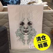 宜家家居bild拜尔德，图片脸50x70厘米，现代装饰画挂海报图片