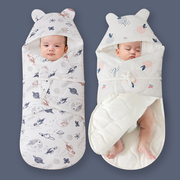 新生婴儿抱被防惊跳睡袋襁褓秋冬纯棉，厚款包被初生宝宝外出用品