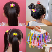 韩版双头发绳皮筋女童高弹力(高弹力)耐用彩色，头绳头饰儿童小女孩扎辫发饰