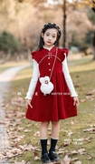 女童秋装连衣裙洋气韩版2023中大童儿童冬装两件套装时髦裙子
