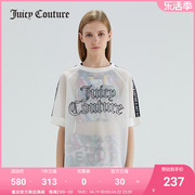 Juicy Couture橘滋夏季镂空半袖上衣时尚圆领罩衫短袖T恤女