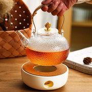 围炉煮茶玻璃茶壶泡茶家用耐高温煮茶器明火提梁壶烧水花茶壶套装
