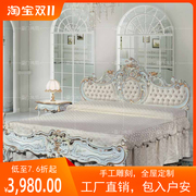 欧式别墅宫廷床贵族公主床法式全实木奢华双人古典雕花床高端家具